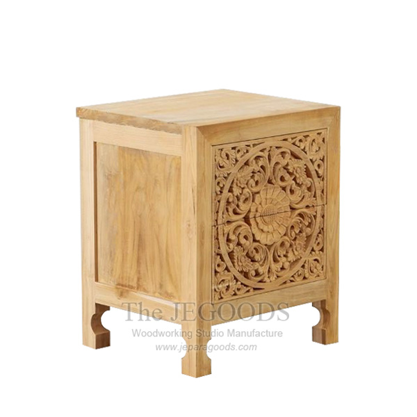 Bunga Hand Carved Boho Side Table