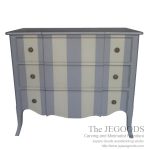 Chest of Drawer Striped Painted