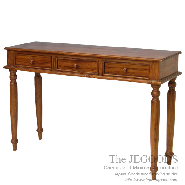 Colonial Console Table 3 Drawers