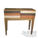 Rustic Pop Console Table Drawers