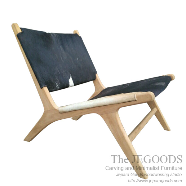 Goatskin Leather Lounge Chair