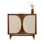 Didi Retro Teak Rattan Sideboard
