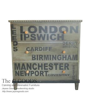 chest of drawer chessboard painted,buffet creative painted jepara,buffet vintage shabby chic,creative color furniture,white painted furniture,furniture ukir jepara cat putih duco,model mebel klasik cat duco jepara,shabby chic jepara vintage,typography chest of drawer,